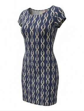 leota reye jersey faux wrap dress Leota Reye Jersey Knit Faux Wrap Dress Sz XS Navy Blue Polka Dot Belted  Surplice